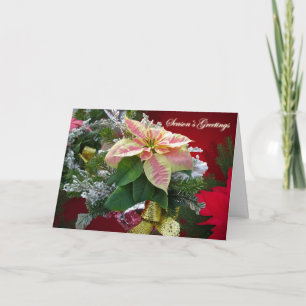 Weihnachts-Blumen Grüße Karte
