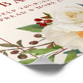 Weihnachts-Blumen-S'mores-Bar-Schild Poster (Ecke)