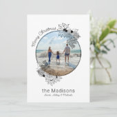 Weihnachts-Blumenbeet-Weihnachtskarte Feiertagskarte (Stehend Vorderseite)