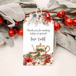 Weihnachts-Blumenbeete Nachmittagstee Party Vielen Geschenkanhänger