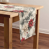 Weihnachts-Blumendesign-Tischläufer Kurzer Tischläufer