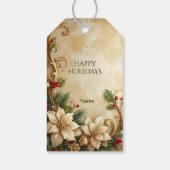 Weihnachts-Blumengeschenk-Anhänger Geschenkanhänger (Rückseite)