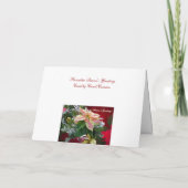 Weihnachts-Blumenkarte der Weihnachtszeit Feiertagskarte (Rückseite)