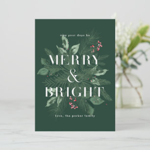 Weihnachts Blumenkarte Non Foto Urlaubskarte Feiertagskarte