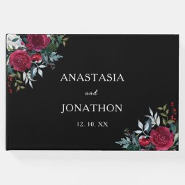 Weihnachts-Blumenkohl-Rose Personalisiert Hochzeit Gästebuch