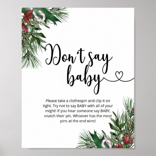 Weihnachts-Blumenkohl Sag nicht, Baby Poster (Vorne)