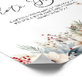 Weihnachts Blumenkost Tee Party Foto Stand Poster (Ecke)