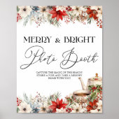 Weihnachts Blumenkost Tee Party Foto Stand Poster (Vorne)