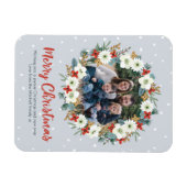 Weihnachts-Blumenkranz Magnet (Horizontal)