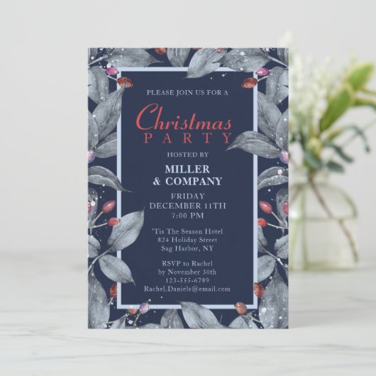 Weihnachts-Blumenladen Modernes Weihnachtsfest im  Einladung (Stehend Vorderseite)