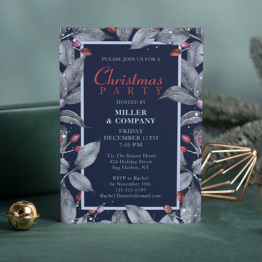 Weihnachts-Blumenladen Modernes Weihnachtsfest im Einladung