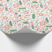 Weihnachts-Blumenmuster Geschenkpapier (Ecke)