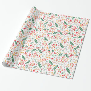 Weihnachts-Blumenmuster Geschenkpapier