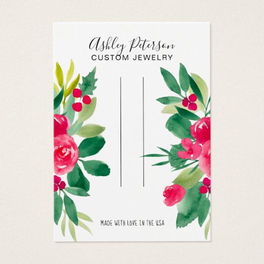 Weihnachts Blumenschmuck mit Blumenmuster (Vorderseite)