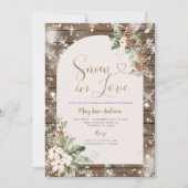 Weihnachts-Blumenschnee in der Liebe Winter Brautp Einladung (Vorderseite)