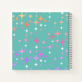 Weihnachts-Blumenschrift Kariertes Notebook Notizblock (Rückseite)
