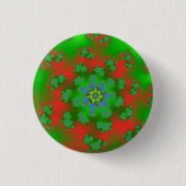 Weihnachts-Blumensprinklen Button (Vorderseite)