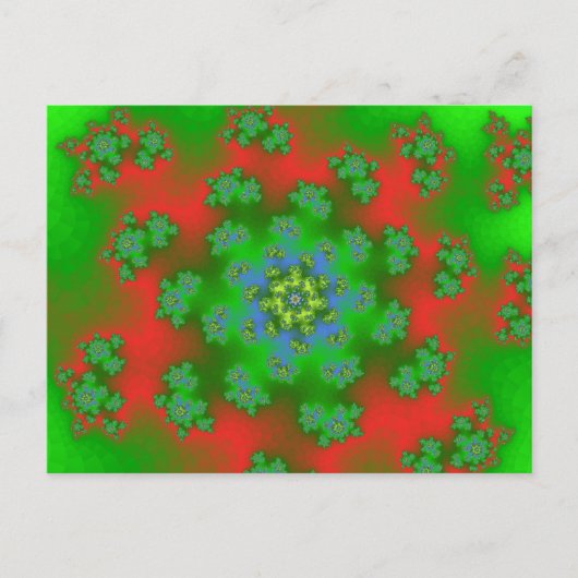 Weihnachts-Blumensprinklen Feiertagspostkarte (Vorderseite)