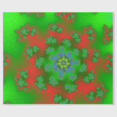 Weihnachts-Blumensprinklen Geschenkpapier (Flach)