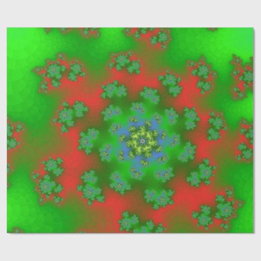 Weihnachts-Blumensprinklen Geschenkpapier (Flach)