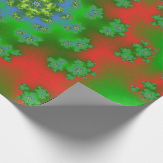 Weihnachts-Blumensprinklen Geschenkpapier (Ecke)