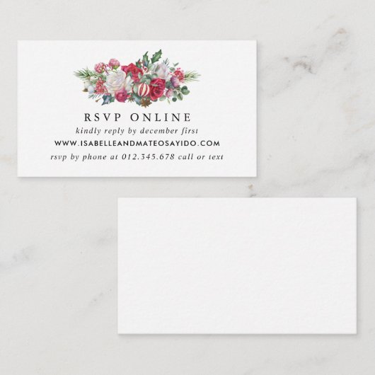 Weihnachts-Blumenzwiebelwebsite UAWG Begleitkarte (Vorne/Hinten)