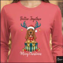 Weihnachts-Bluthund-Rentier-Schal-Geschenk-Grafik