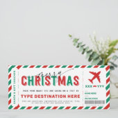 Weihnachts-Boarding-Gutschein Einladung (Stehend Vorderseite)