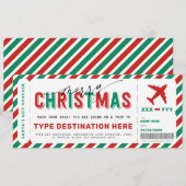 Weihnachts-Boarding-Gutschein Einladung (Vorne/Hinten)