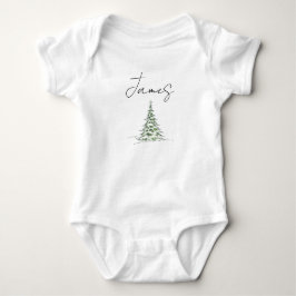 Weihnachts-Body für Baby mit individuellem Namen E Strampler