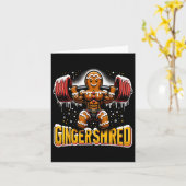 Weihnachts-Bodybuilding Gingershred Funny Gingerbr Karte (Gelbe Blume)