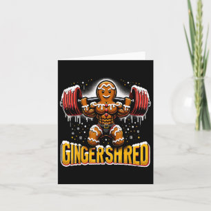 Weihnachts-Bodybuilding Gingershred Funny Gingerbr Karte