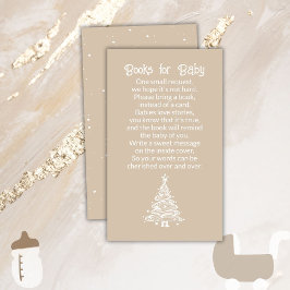 Weihnachts-Boho Beige Gender Neutral Books for Bab Begleitkarte