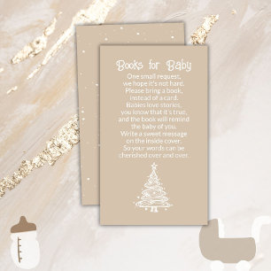 Weihnachts-Boho Beige Gender Neutral Books for Bab Begleitkarte