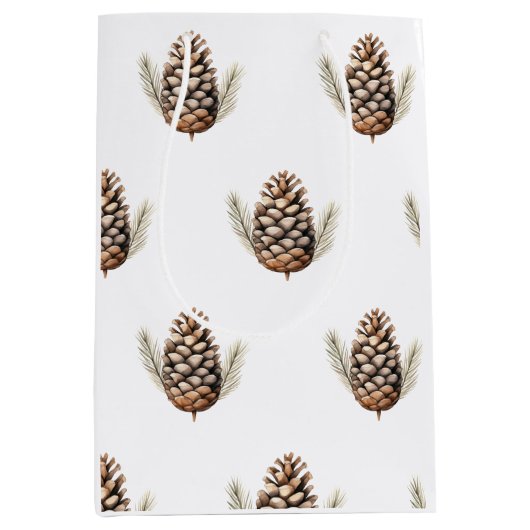 Weihnachts-Boho Wasser Farbe Umschlag Papier Mittlere Geschenktüte (Vorderseite)