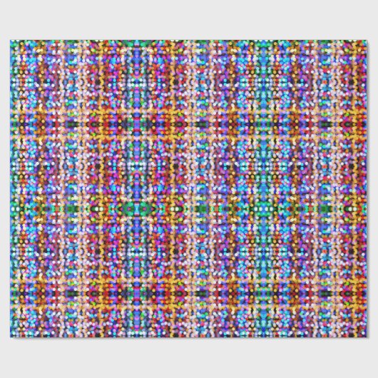 Weihnachts Bokeh Lights farbenfrohe Wrapping Paper Geschenkpapier (Flach)