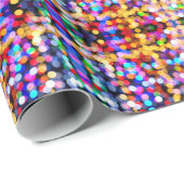Weihnachts Bokeh Lights farbenfrohe Wrapping Paper Geschenkpapier (Rolleneckpunkt)