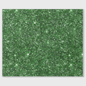 Weihnachts-Bokeh und Grüner Glitzer Geschenkpapier (Flach)