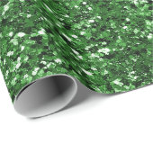 Weihnachts-Bokeh und Grüner Glitzer Geschenkpapier (Rolleneckpunkt)