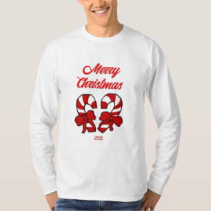Weihnachts-Bonbons Herren-Langschläfer-Shirt T-Shirt