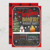Weihnachts-Bonfire-Party Einladung (Vorne/Hinten)