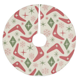 Weihnachts-Boomerangs im Mittelklasse-Stil mit Dia Polyester Weihnachtsbaumdecke
