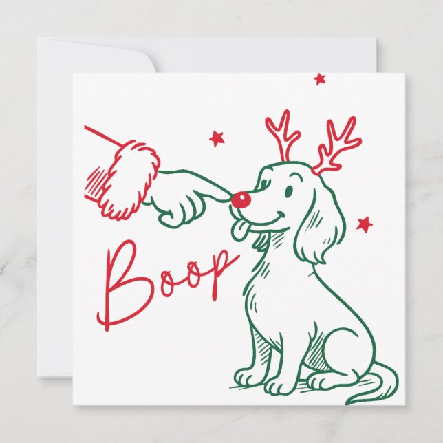 Weihnachts-Boop-Dachshund-Hund (Vorderseite)
