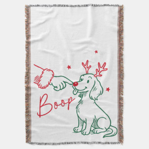 Weihnachts-Boop-Dachshund-Hund Decke