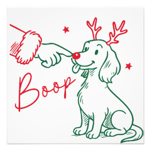 Weihnachts-Boop-Dachshund-Hund Fotodruck