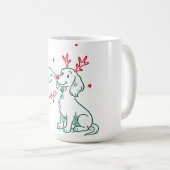 Weihnachts-Boop-Dachshund-Hund Kaffeetasse (VorderseiteRechts)