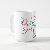 Weihnachts-Boop-Dachshund-Hund Kaffeetasse (Vorderseite Links)