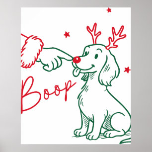 Weihnachts-Boop-Dachshund-Hund Poster
