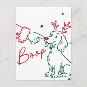 Weihnachts-Boop-Dachshund-Hund Postkarte