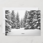 Weihnachts-Bordeaux-Wald-Winter Feiertagskarte (Rückseite)